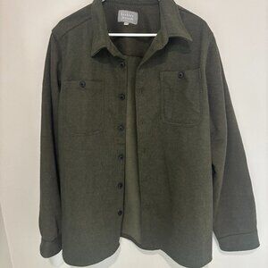 Berkley Jensen Men's Heavyweight Shirt Jacket – Olive Green, XL